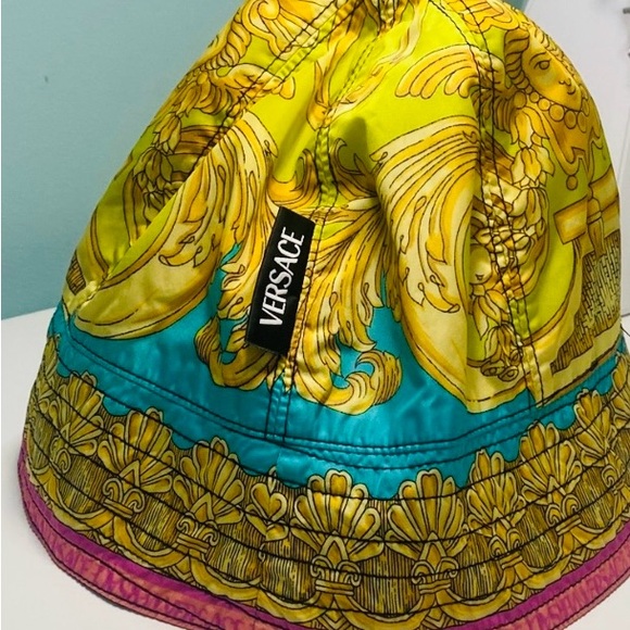 Versace Multicolor Silk Hat Authentic - Picture 2 of 12